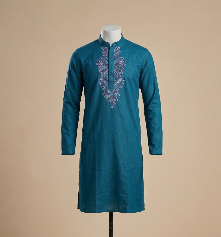 Block Printed Kurti — Terracotta